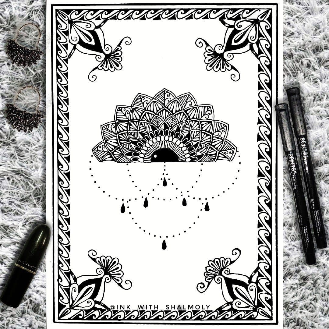 Framed Half Mandala